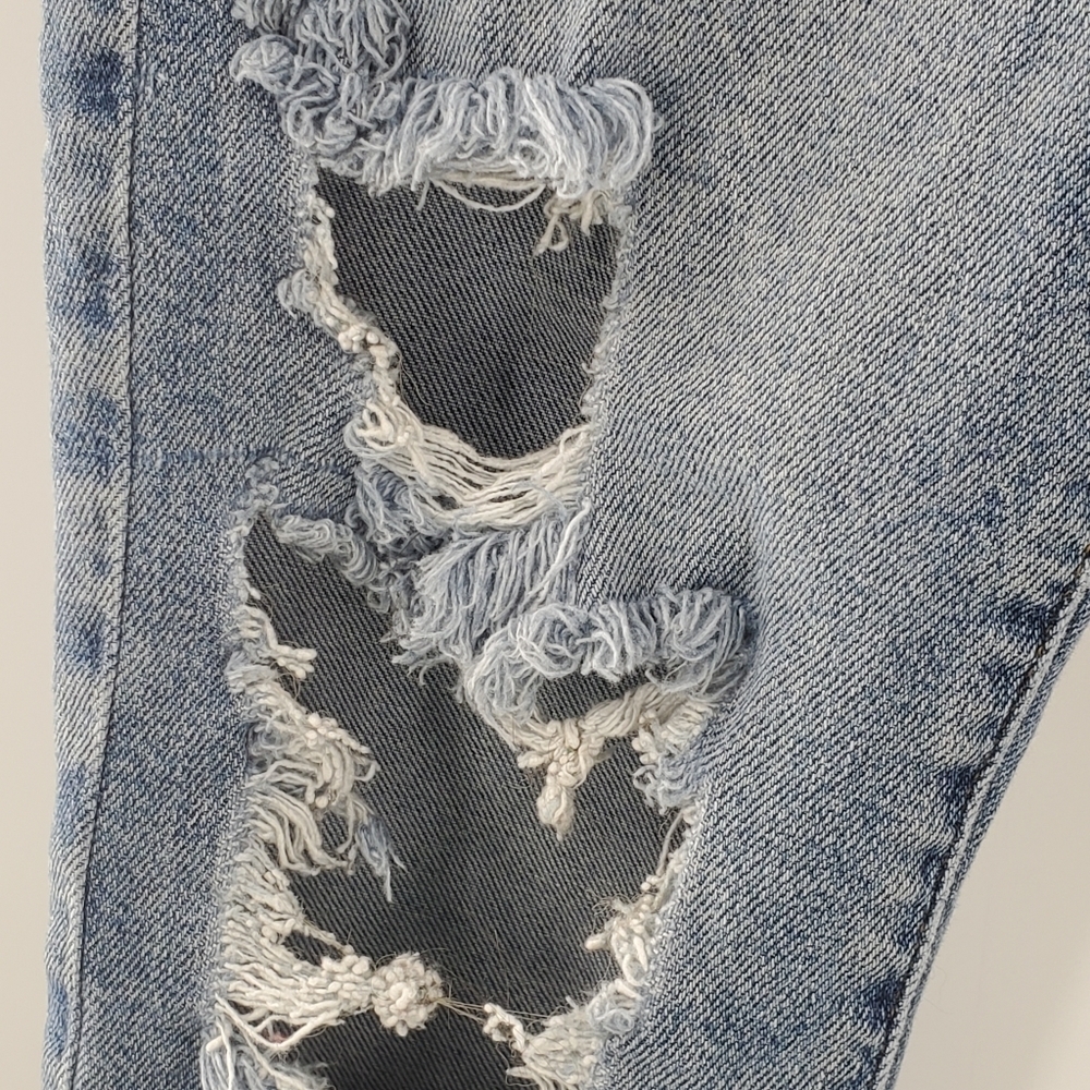 Forever 21 high waist button fly cotton distressed jeans 30 - Picture 5 of 16